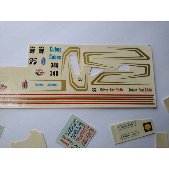 Big Lot Of Vintage Model Kit Decals Hot Rods Monster Cars AMT Hawk Revel 1960s - Picture 5 of 8